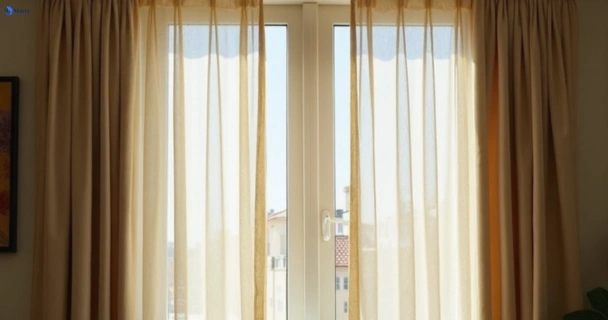 Dusty and dull curtains in donvale-vic before steam cleaning